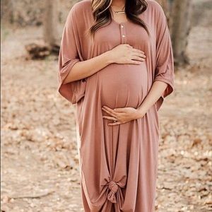 Dwell and Slumber mauve caftan dress